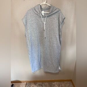 H&M Sleeveless Hooded Dress - Light Gray